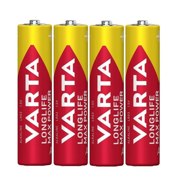 Varta 4703 Longlife Max Power Alkalin AAA İnce Kalem Pil 4'lü Paket