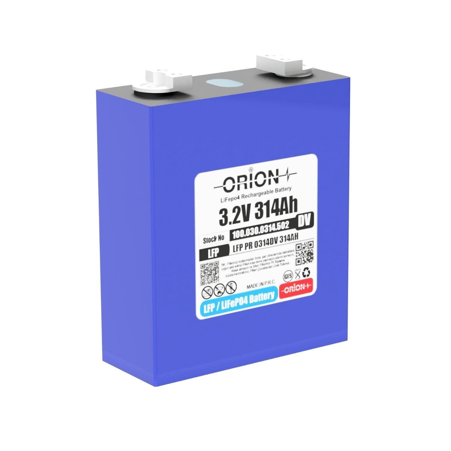 ORION LIFEPO4 3.2V 314DV 314AH Prizmatik Pil