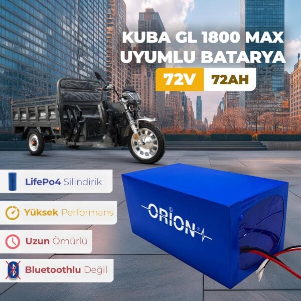 KUBA GL 1800 MAX UYUMLU LIFEPO4 72V 72AH BATARYA