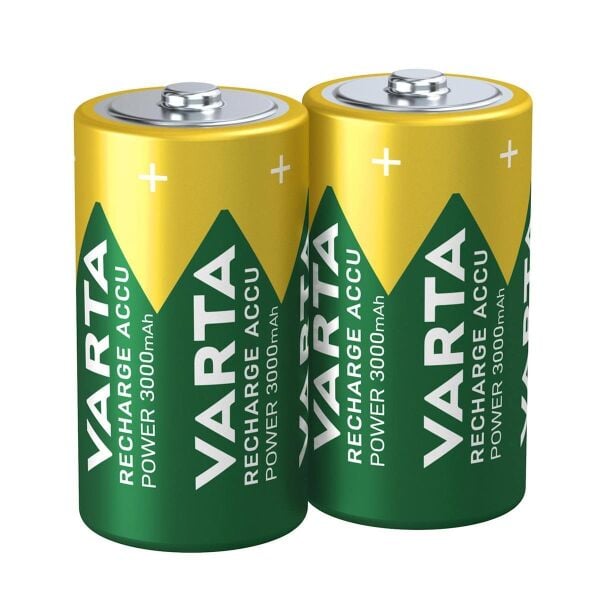 Varta 56714 Power 3000mAh C Şarj Edilebilir Orta Boy Pil 2'li Paket