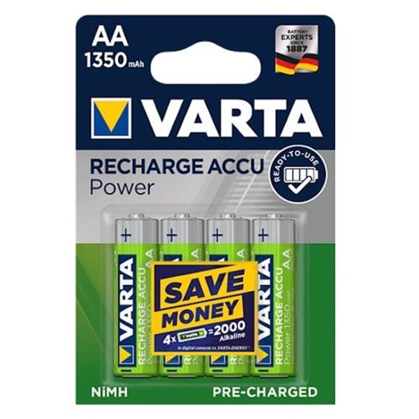 Varta 56746 Power 1350mAh AA Şarj Edilebilir Kalem Pil 4'lü Paket