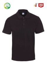 Polo Yaka Pike Tshirt Siyah - XL