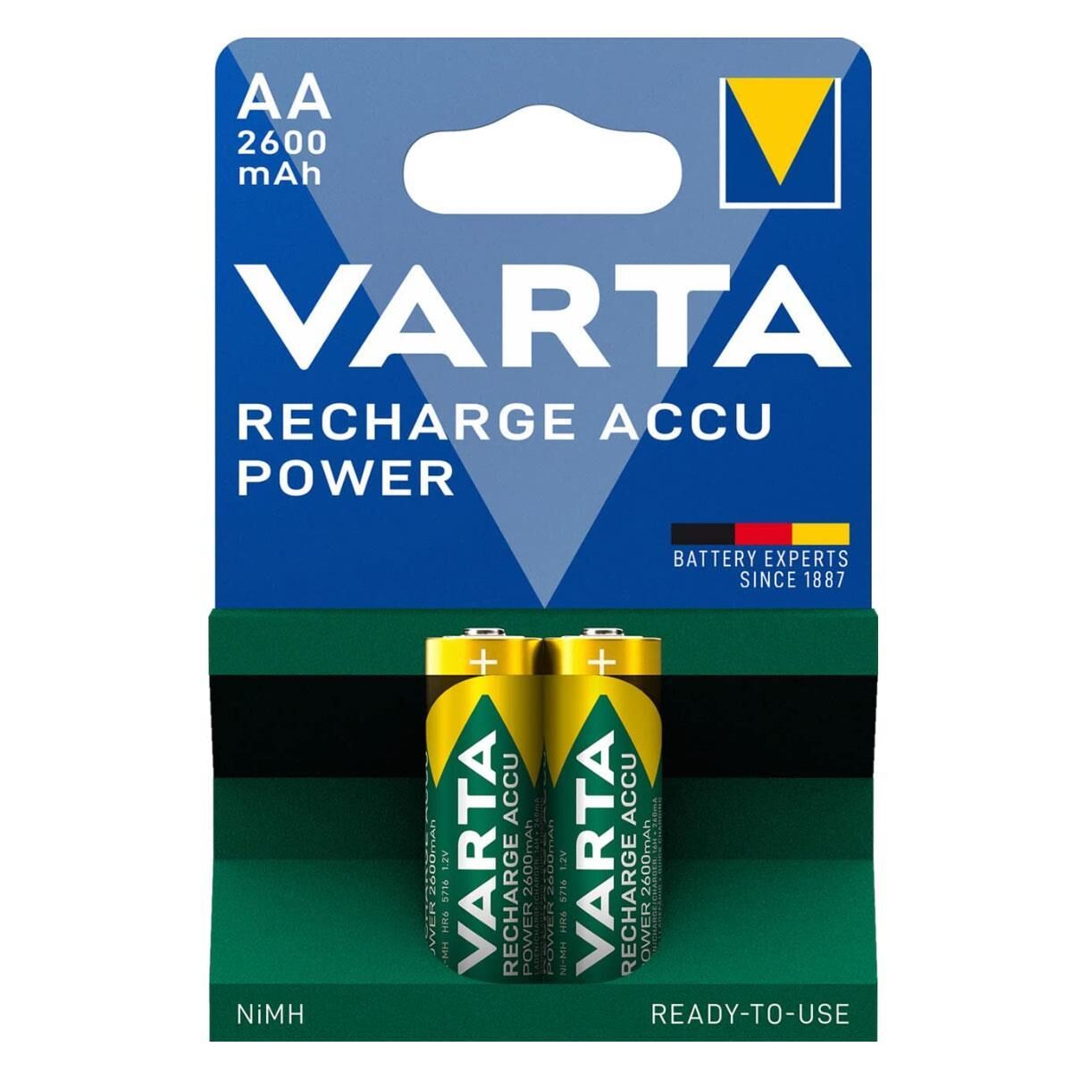 Varta 57161 Power 2600mAh AA Şarj Edilebilir Kalem Pil 2'li Paket