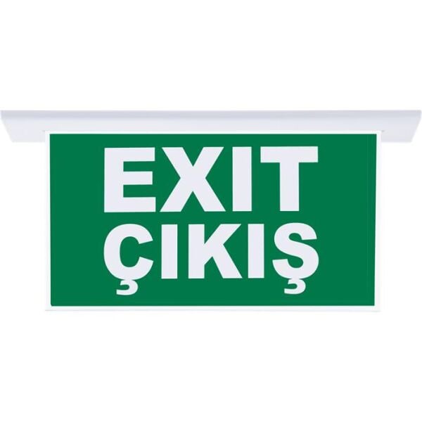 Çift Yönlü Acil Yönlendirme Armatürü (Sıvaaltı Aparatlı) Exit Çıkış - 055-SA