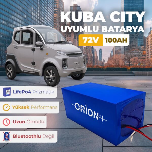 KUBA CİTY UYUMLU LIFEPO4 72V 100AH BATARYA