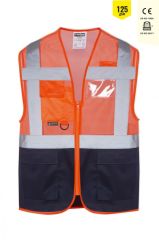 Olympus Hi̇gh Vi̇s Mühendis Yeleği Turuncu Lacivert - 3XL