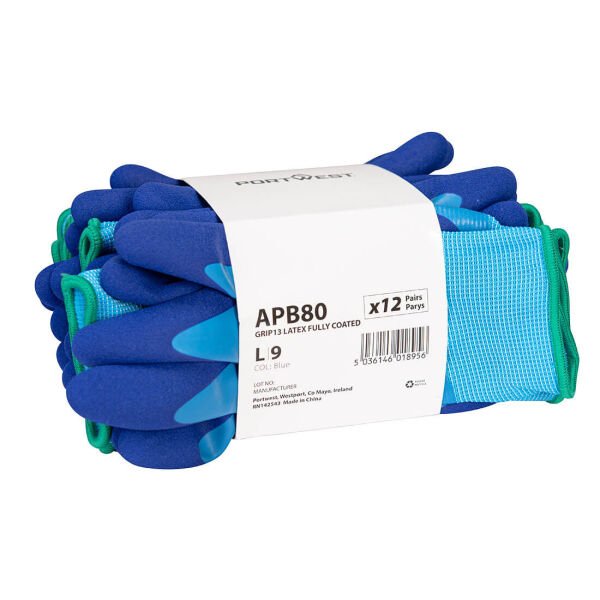 Portwest APB80 Liquid Pro Essential Lateks Çift Kaplı Eldiven  12 li
