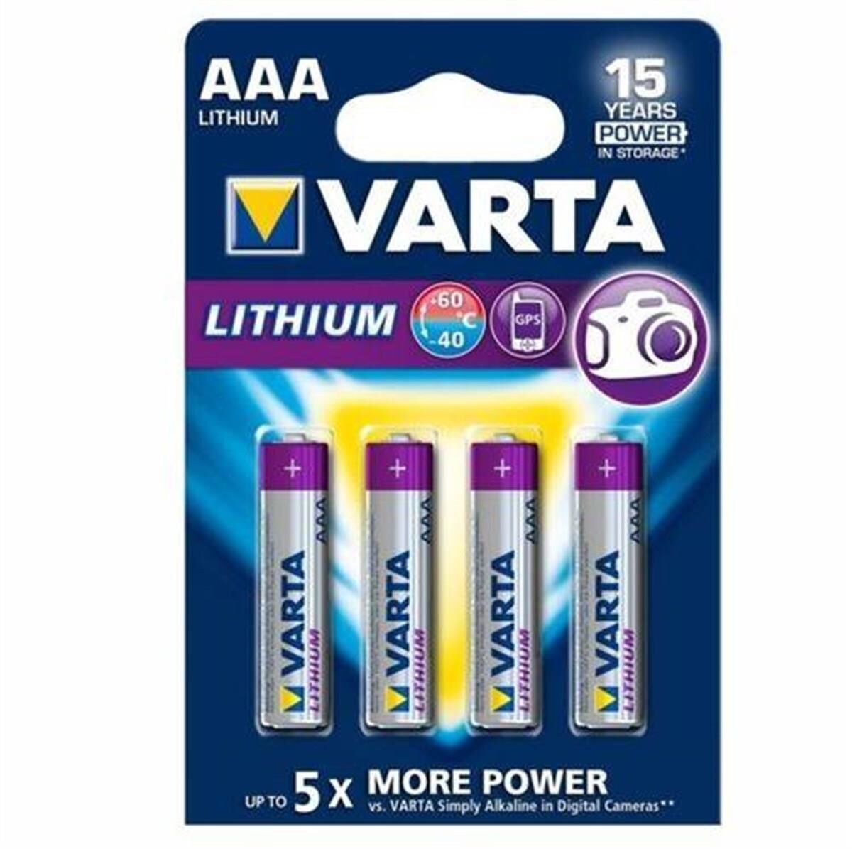 Varta 6103 Lityum AAA İnce Kalem Pil 4'lü Paket
