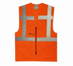 Uniwest Turuncu  Reflektörlü Mühendis Yeleği