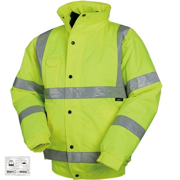 Vizwell VWJK04 300 D Oxford Reflektörlü İçi Kapitoneli Bomber Mont Sarı - L
