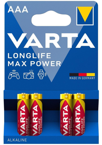 Varta 4703 Longlife Max Power Alkalin Aaa İnce Kalem Pil 4'lü Paket