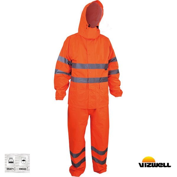Vizwell VWJK67+68 150D Oxford Reflektörlü Takım Yağmurluk