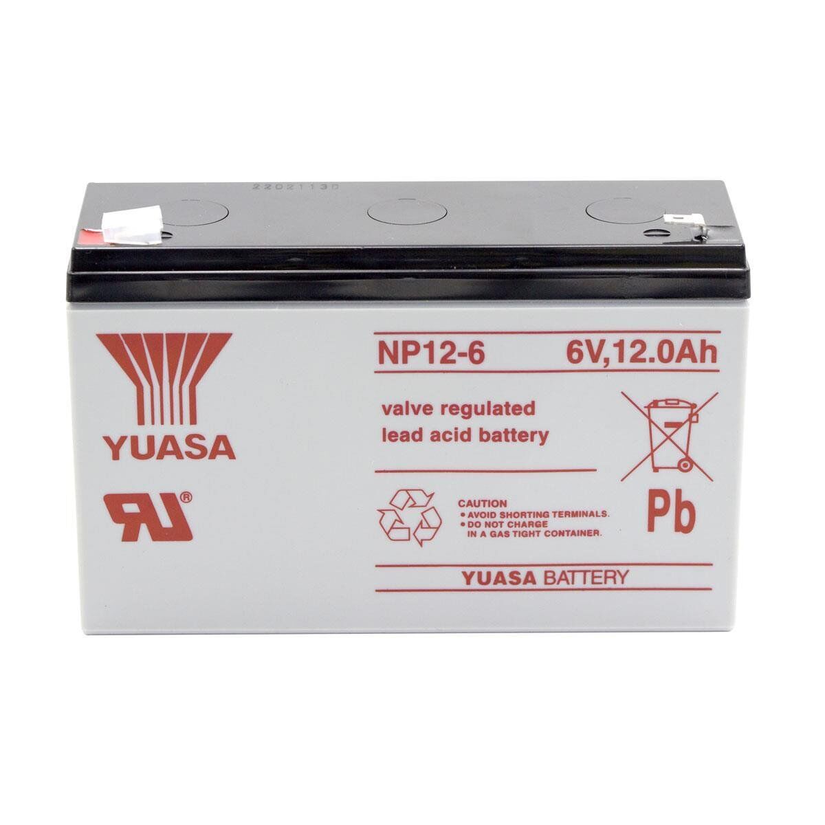 Yuasa NP 12-6 6V 12Ah Bakımsız Kuru Akü