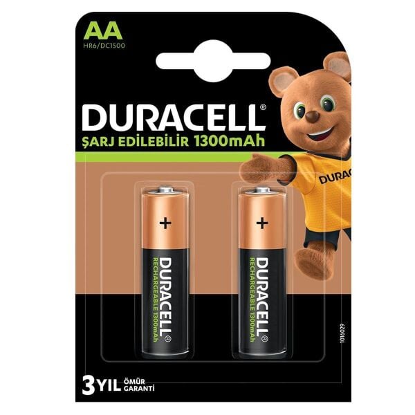 Duracell 1.2V 1300mAh AA Şarj Edilebilir Kalem Pil 2'li Paket