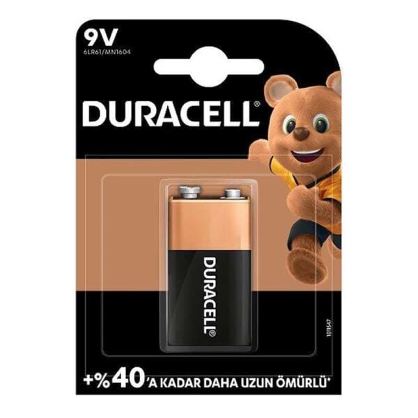 Duracell 6LR61 Alkalin 9V Pil