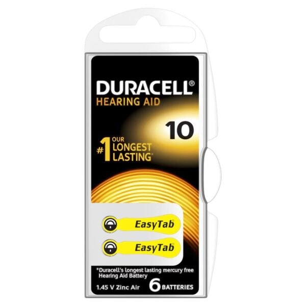 Duracell Activair 10 Numara İşitme Cihazı Pili 6'lı Paket