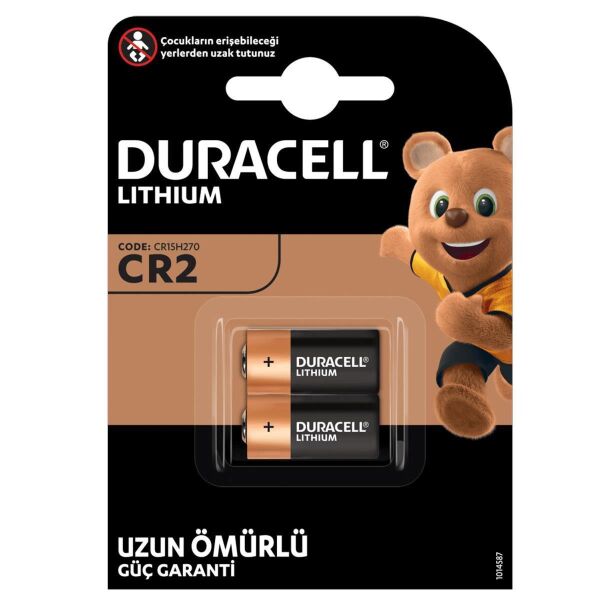Duracell CR2 Lityum Pil 2'li Paket