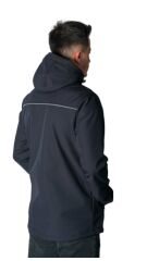 Softshell Kapşonlu Mont Lacivert - M