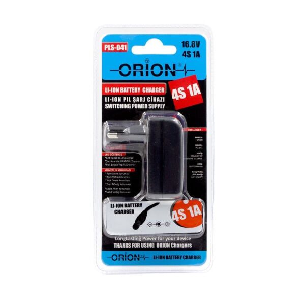 ORION PLS-041 16.8V 4S 1Amper Li-ion Pil Şarj Adaptörü