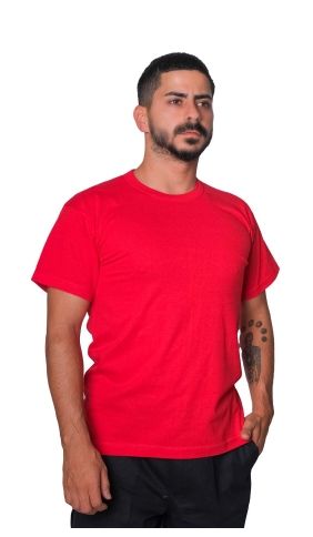 Sıfır Yaka Süprem Tshirt Kırmızı - S