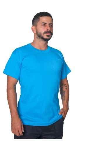 Sıfır Yaka Süprem Tshirt Mavi - S