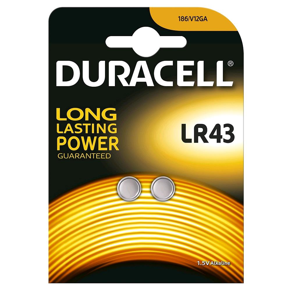 Duracell LR43 A186 1.5V Alkalin Buton Pil 2'li Paket