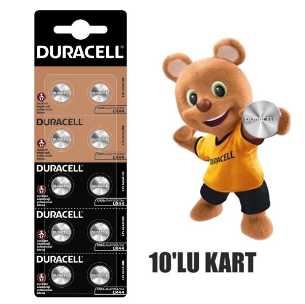 Duracell LR44 Pil 10'lu Paket