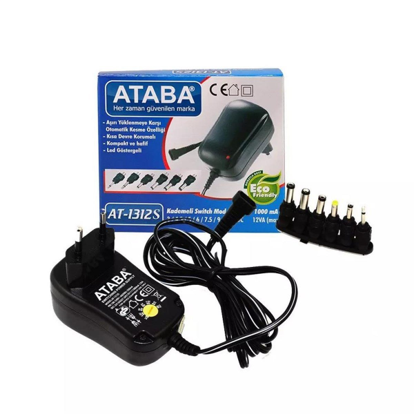 Ataba AT-1312S 3-12V 1AH Switch Mode Adaptör
