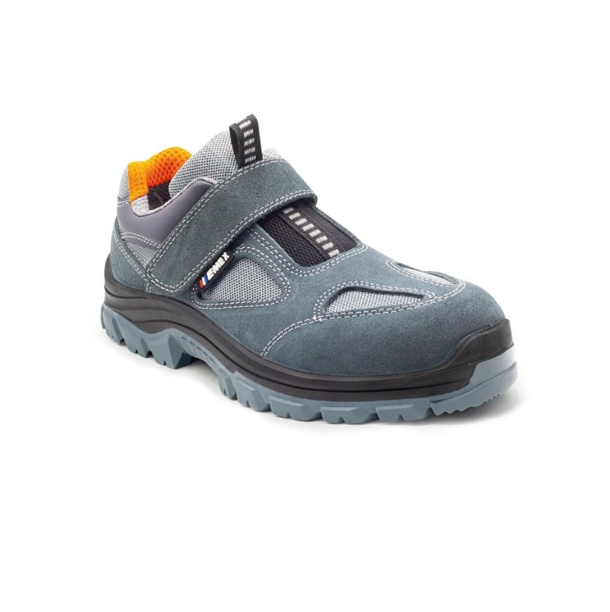 Emex M1020 S1 Süet İş Ayakkabısı Gri-Oranj