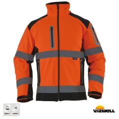 Vizwell VWJK177 Softshell Reflektörlü Çift Renkli Mont XL - Turuncu