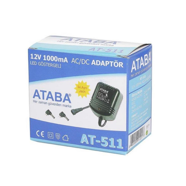 Ataba AT511 12V 1000mAh Telsiz Telefon Adaptörü