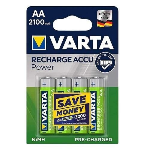 VARTA 56706 Power Şarjlı Kalem Pil AA 2100 Mah 4'Lü Kart