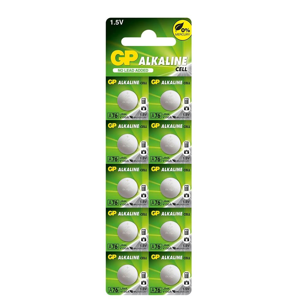 GP A76 / LR44 / AG13 1.5v Alkalin Pil 10'lu Kart
