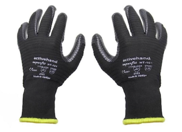 Activehand NT-101 Süperfit Tırtıklı Nitril Eldiven 10'lu