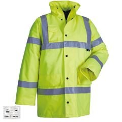 Vizwell VWJK01 300 D Oxford Reflektörlü İçi Kapitoneli Parka Sarı - 3XL