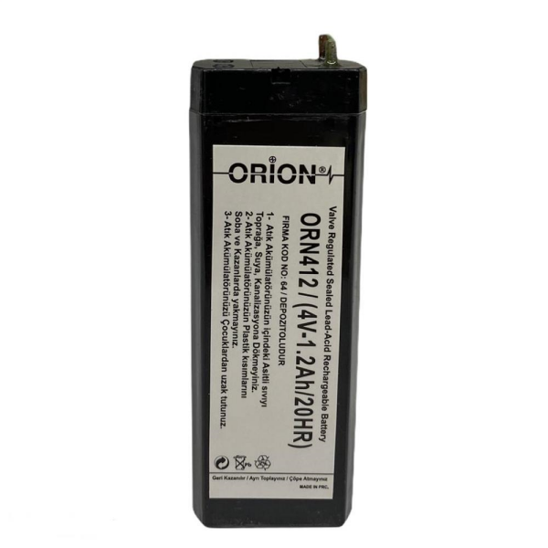 Orion ORN412 4V 1.2Ah Kuru Bakımsız Akü