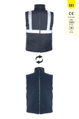 Olympus 5+1 Yüksek Görünürlüklü Parka Lacivert - 3XL