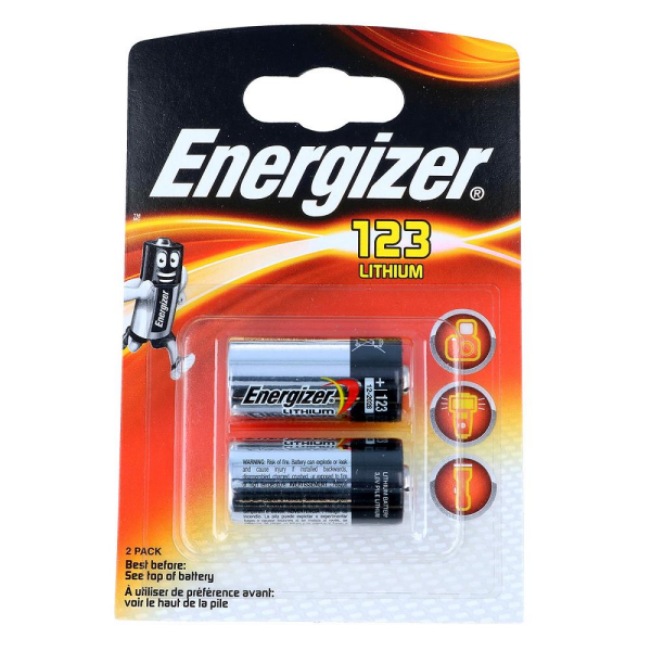 Energizer CR123A 3V Lityum Pil 2'li Paket