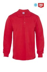 Polo Yaka Sweatshirt Kırmızı - M