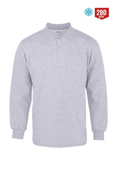 Polo Yaka Sweatshirt Gri - L