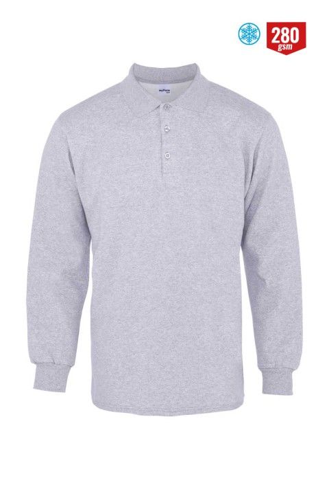 Polo Yaka Sweatshirt Gri - XL