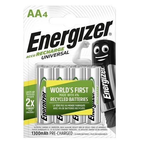 Energizer Universal AA 1300mAh Şarj Edilebilir Pil 4'lü Paket