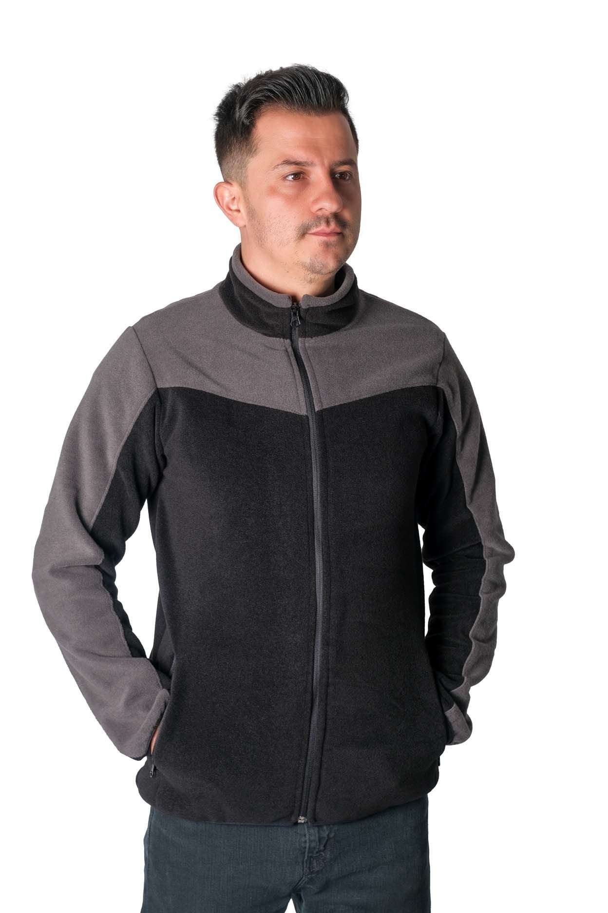 Robalı Polar Mont Siyah-Gri - L