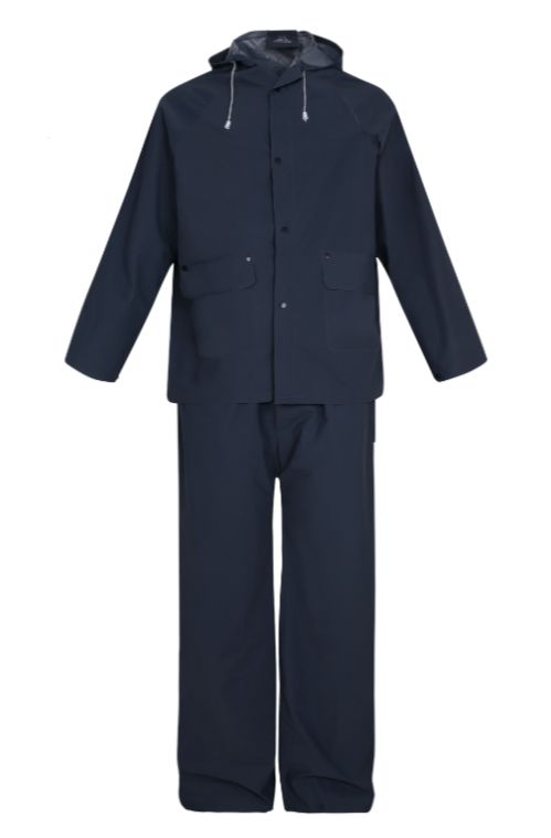 Izrasa NM09 Astarlı Pvc Takım Yağmurluk Lacivert - 2XL