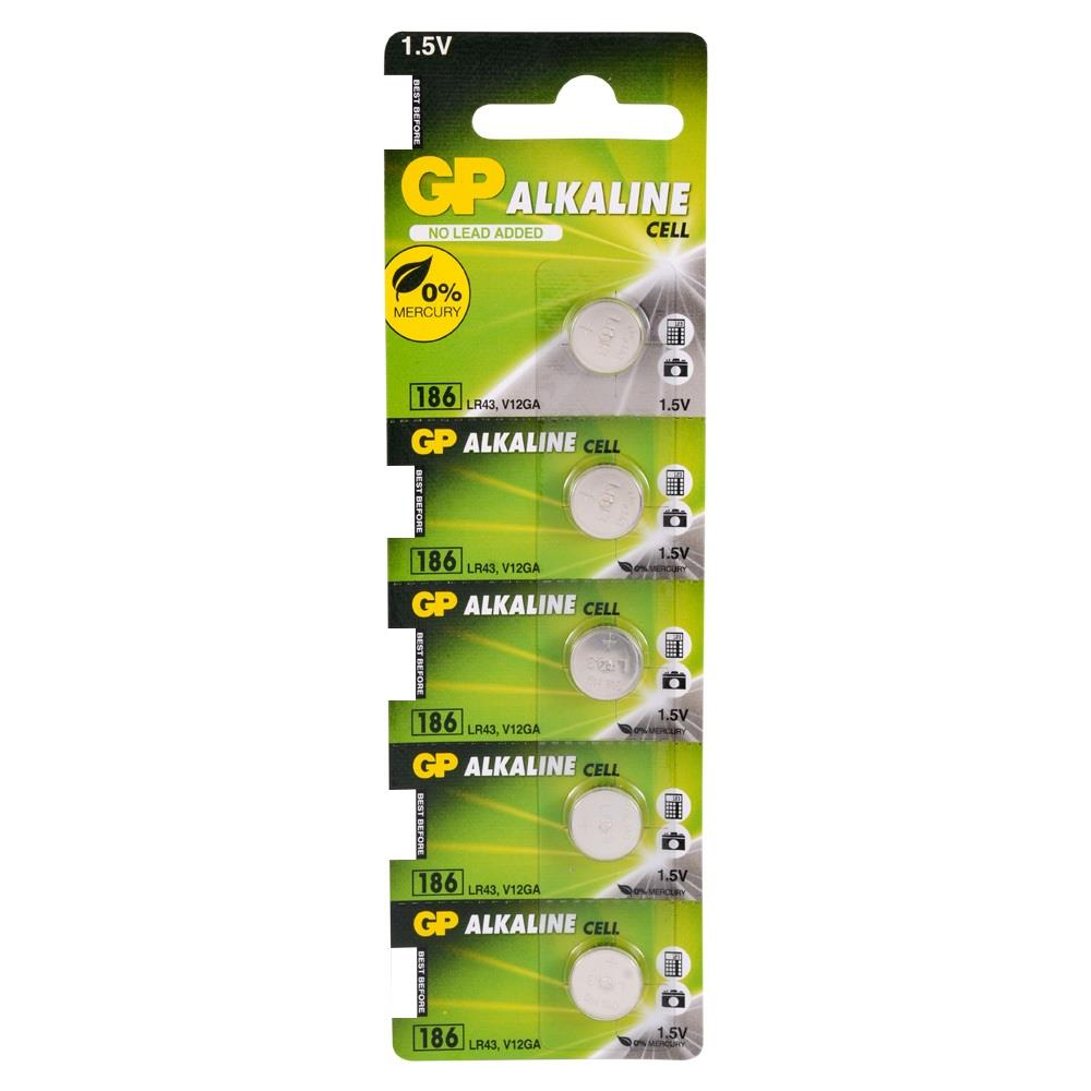 GP 186 AG12 1.5V Alkalin Pil 5'li Paket