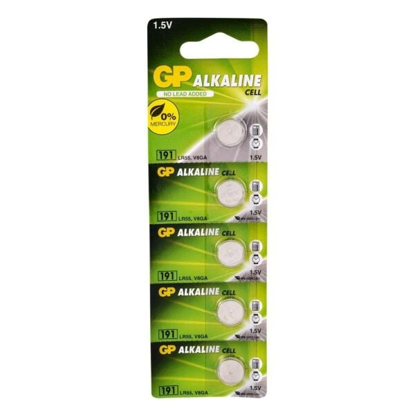 GP 191 LR55 1.5V Alkalin Pil 5'li Paket