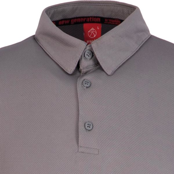 Armadillo Allium Polo Yaka Tişört Gri-Siyah - M