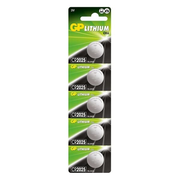 GP CR2025 3V Lityum Pil 5'li Paket