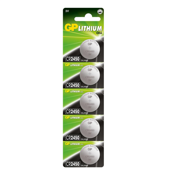 GP CR2450 3V Lityum Pil 5'li Paket