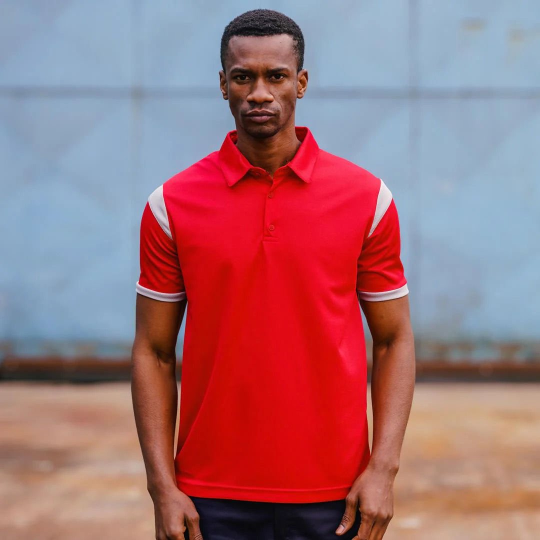 Armadillo Allium Polo Yaka Tişört Kırmızı-Gri - XS